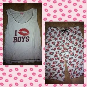 💋"I *kiss* boys" pajama set💋