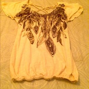 Tie Up Back with Feathers