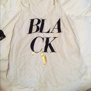 white, forever 21"black" shirt