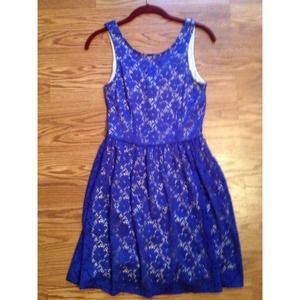 Cobalt Blue Crochet Summer Dress