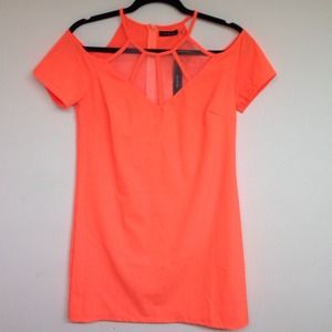 Coral neon dress