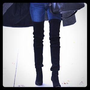 Aldo suede black knee boots‼️👢💲↙️