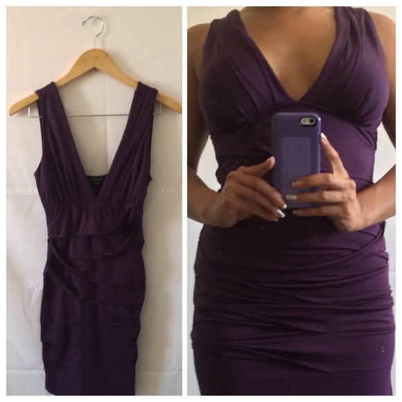 Purple layered dress