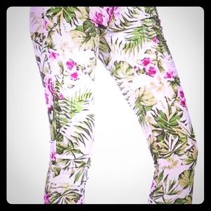 Floral Green / Pink Chelsea Pants