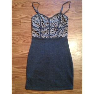 Leopard Print Cage Dress