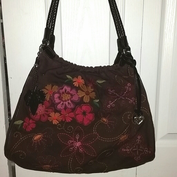 BRIGHTON brown floral handbag