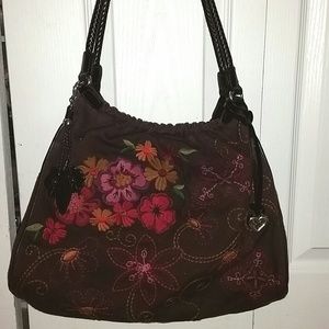 BRIGHTON brown floral handbag
