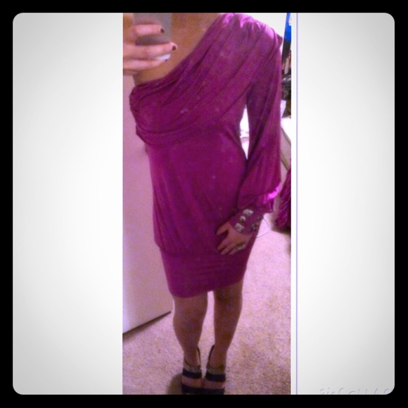 Bebe violet dress