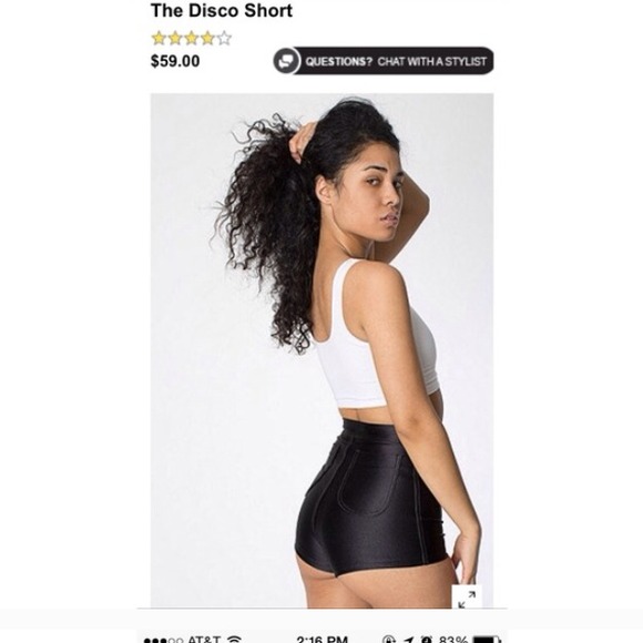 Black Disco Shorts - Small 🌻