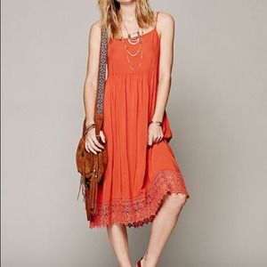 Free people easy breezy slip dress - paprika