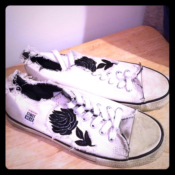 Creme Converse-Style Shoes