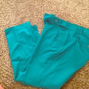 Turquoise Ann Taylor Loft original crop pants
