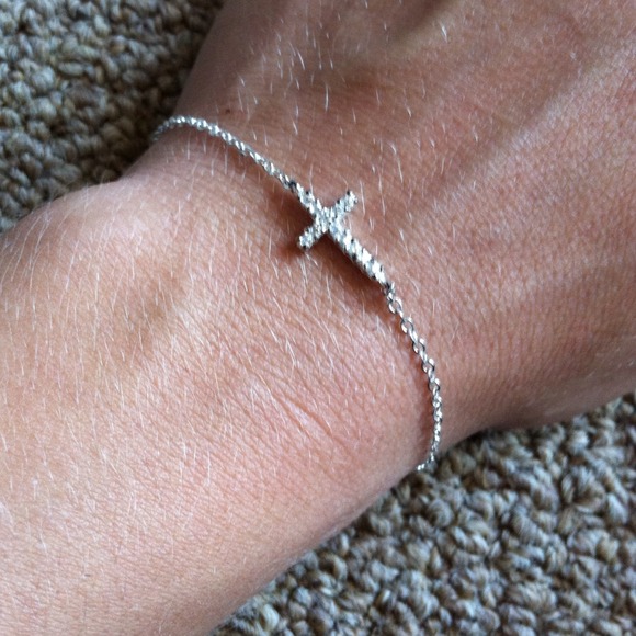 Silver cross bracelet!