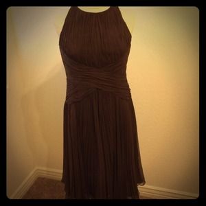 Brown Anne Klein dress with criss cross straps