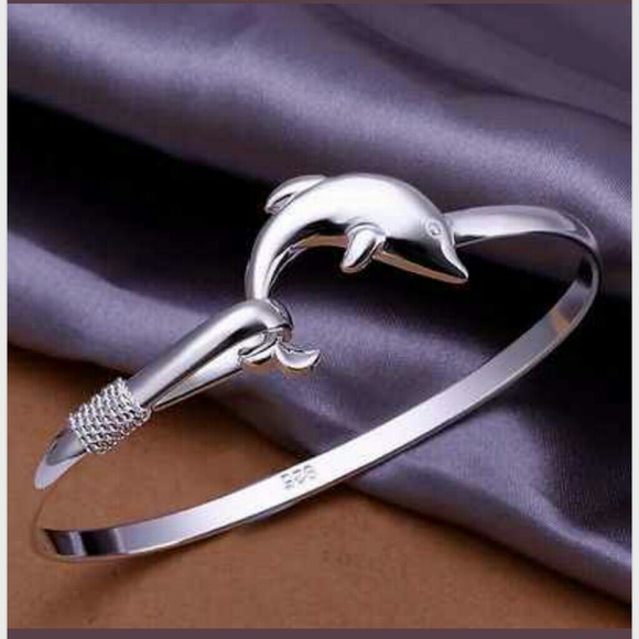 Sterling Silver Dolphin Bracelet, New!
