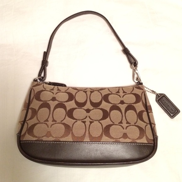 Authentic Coach purse in canvas brown