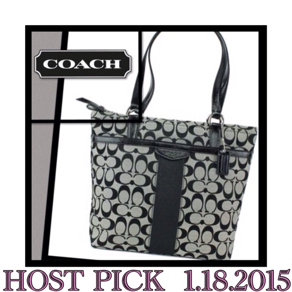 Coach Handbags - Coach Signature Stripe Tote