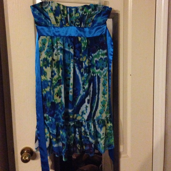 Blue floral dress
