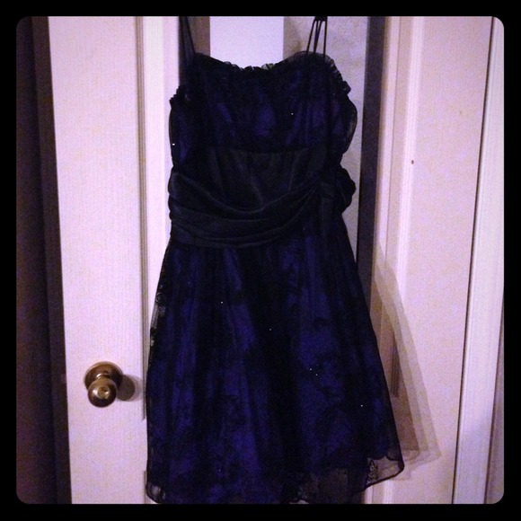 Purple and black sparkly dress