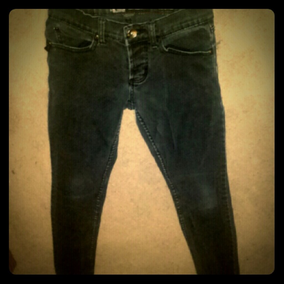 Dark Grey Rude Skinny Jeans Social Collusion 28/32