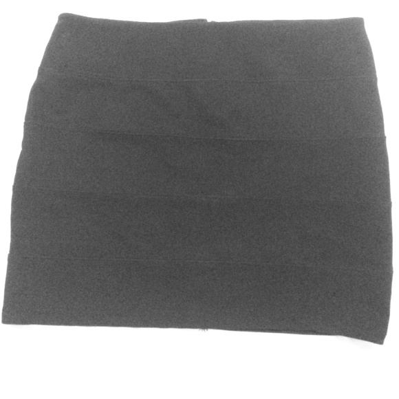 Black zip up mini skirt