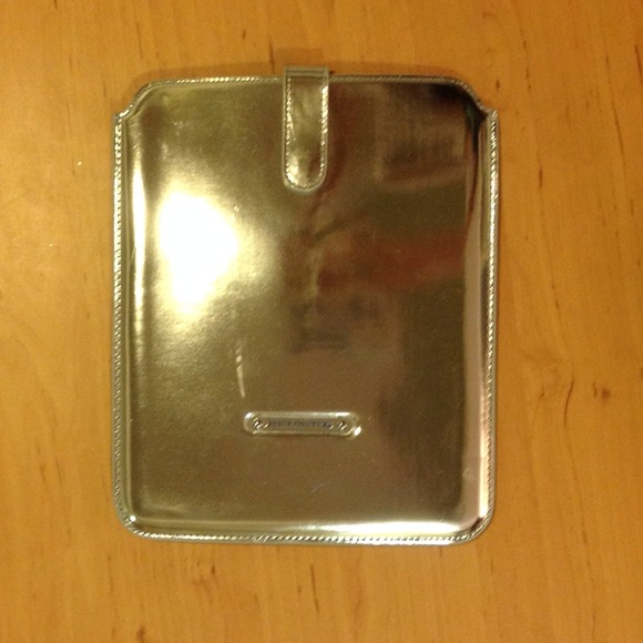 Juicy couture metallic silver iPad case