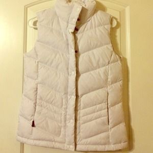 The North Face puffy white vest
