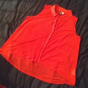 H&M collared button down tank