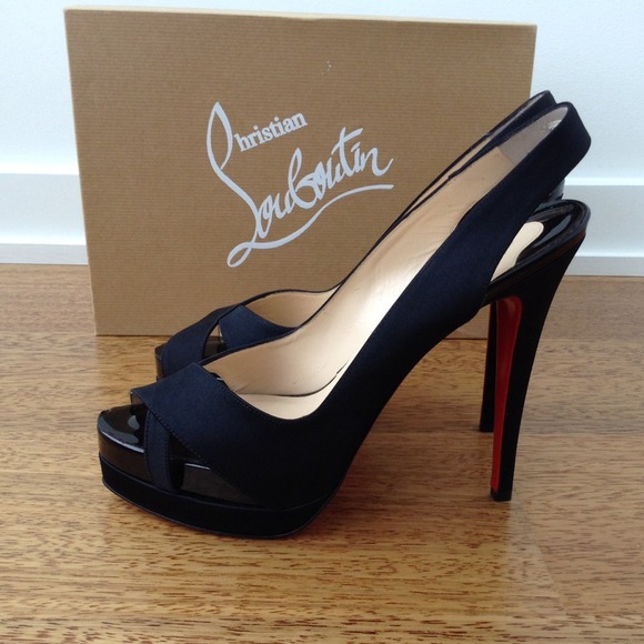 Christian Louboutin satin platform slingback (9.5) - Picture 2 of 4