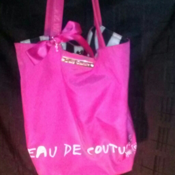 JUICY couture handbag bright PINK with viva la per