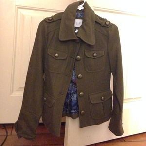 Olive green peacoat