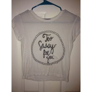Brandy Melville "Too Sassy For You" Crop Top