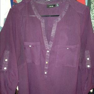Purple sheer shirt