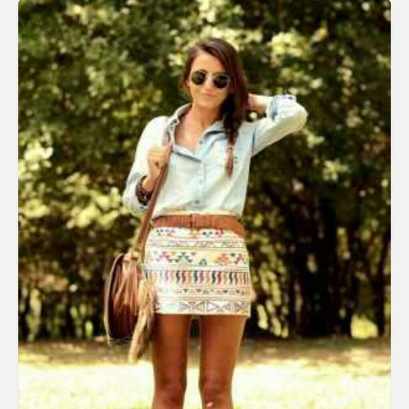 Forever 21 Dresses & Skirts - THANKSGIVING SALE!!! 🎉HP🎉 Beaded Aztec Skirt
