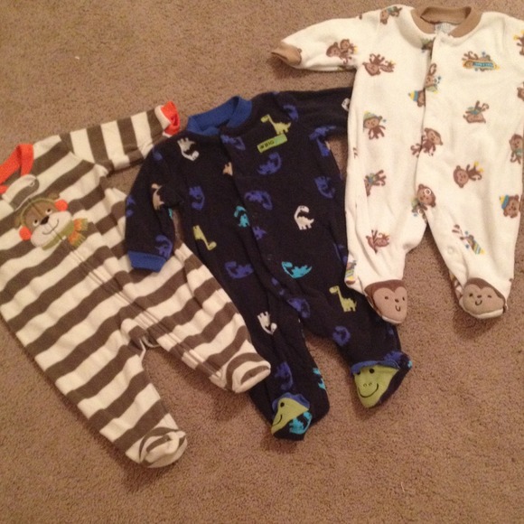 3 cozy footsie pajamas