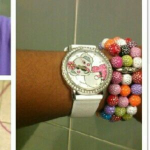 White Betsy Johnson watch