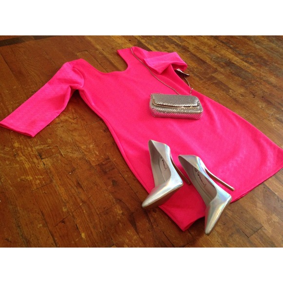 Brand New Hot Pink Charlotte Russe Bodycon