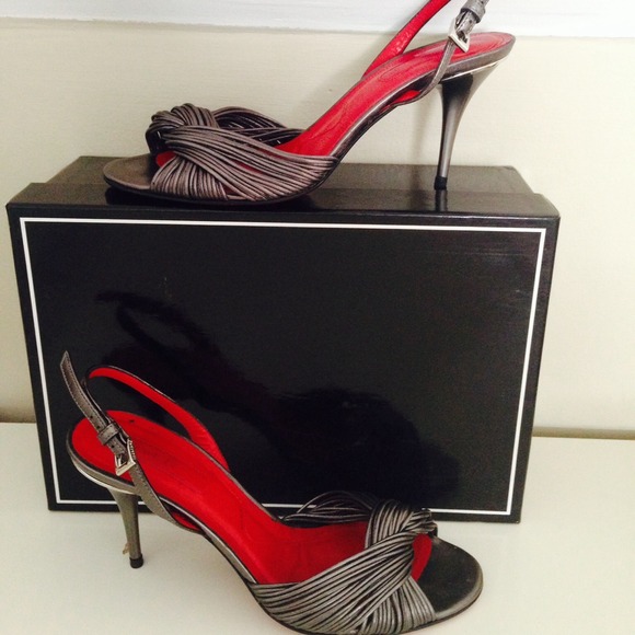 Cesare Paciotti Grey Formal Red Soles Sandals - Picture 2 of 4