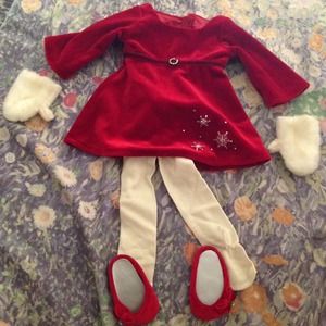 American girl doll snowflake dress