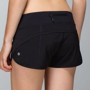 Lululemon black speed shorts