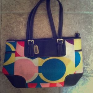 Coach multicolored purse