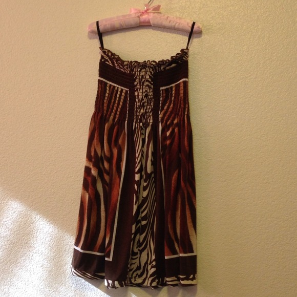 Animal Print Strapless Dress