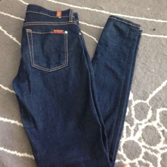 Dark seven for all mankind skinny jeans