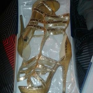 Gold King Snake Stilettos!