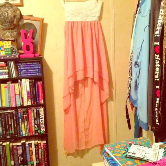 Orange highlow dress