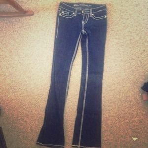 Dark blue asphalt jeans