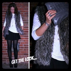 NWT Faux Fur Vest (Reversible) size L