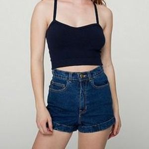 American Apparel Black Knit Bralette Top