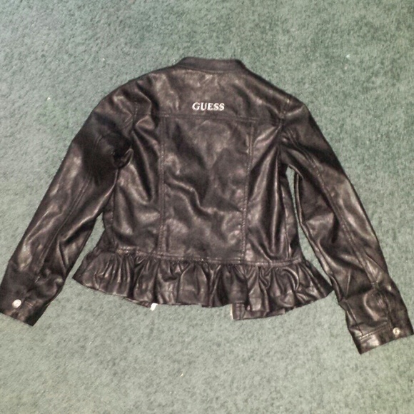 Childrens - "GUESS" Black Jacket w/Ruffle Bottom