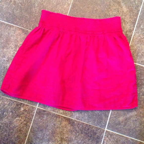 Cute and Casual Red Skirt